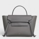 Celine Belt Mini Bag In Grey Grained Calfskin