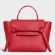 Celine Belt Mini Bag In Red Grained Calfskin