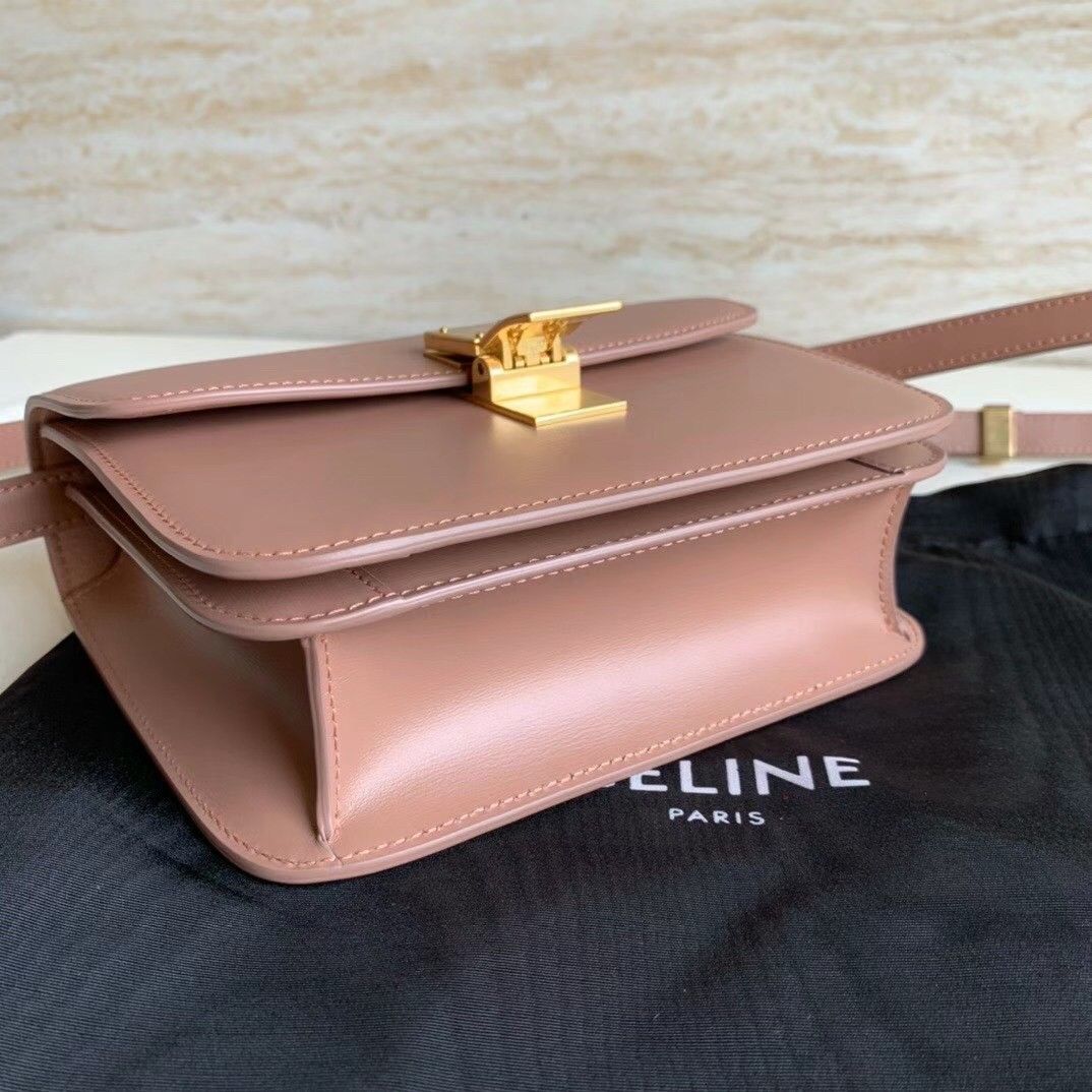 Celine Classic Box Teen Bag In Antique Rose Box Calfskin