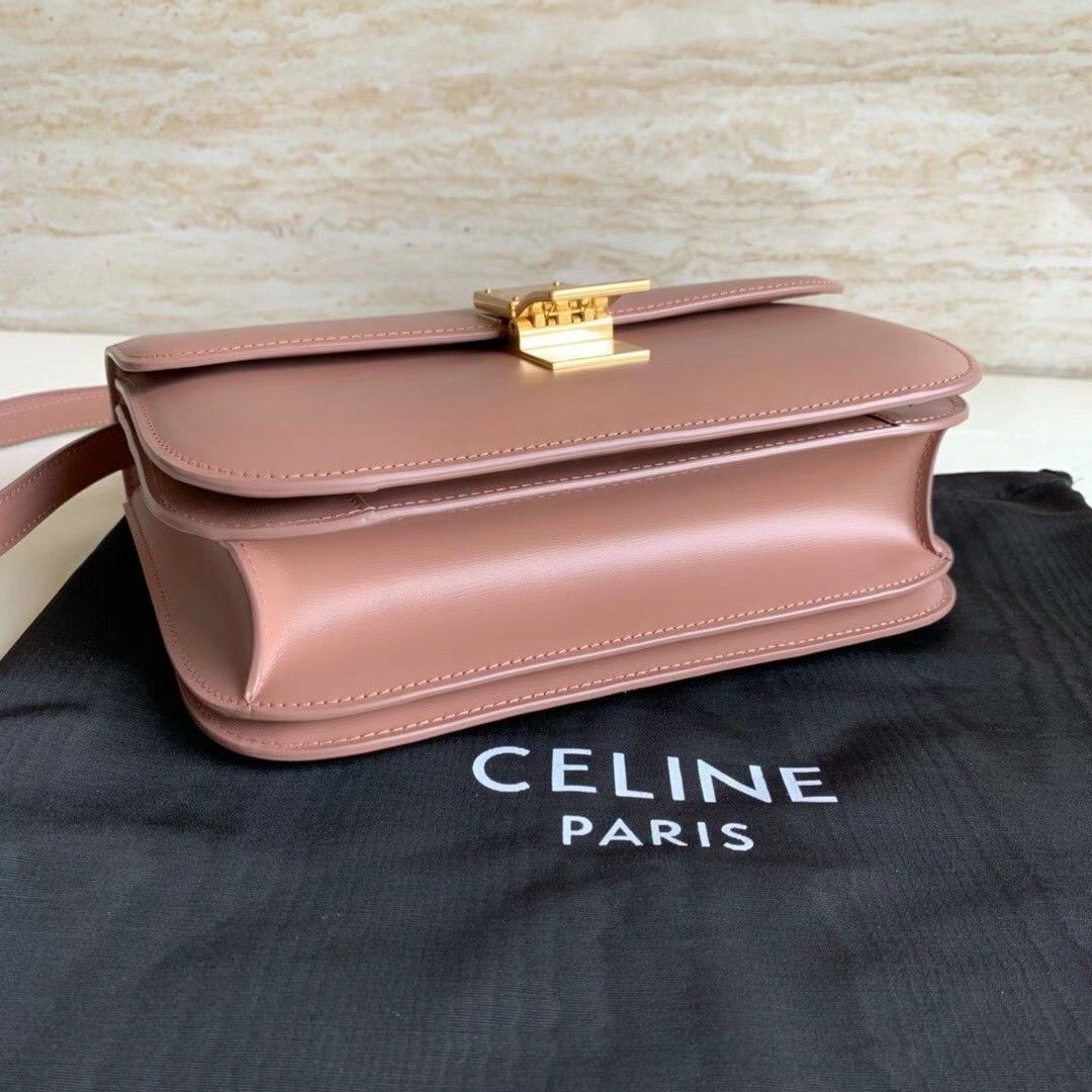 Celine Classic Box Medium Bag In Antique Rose Box Calfskin