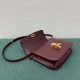 Celine Classic Box Medium Bag In Bordeaux Box Calfskin