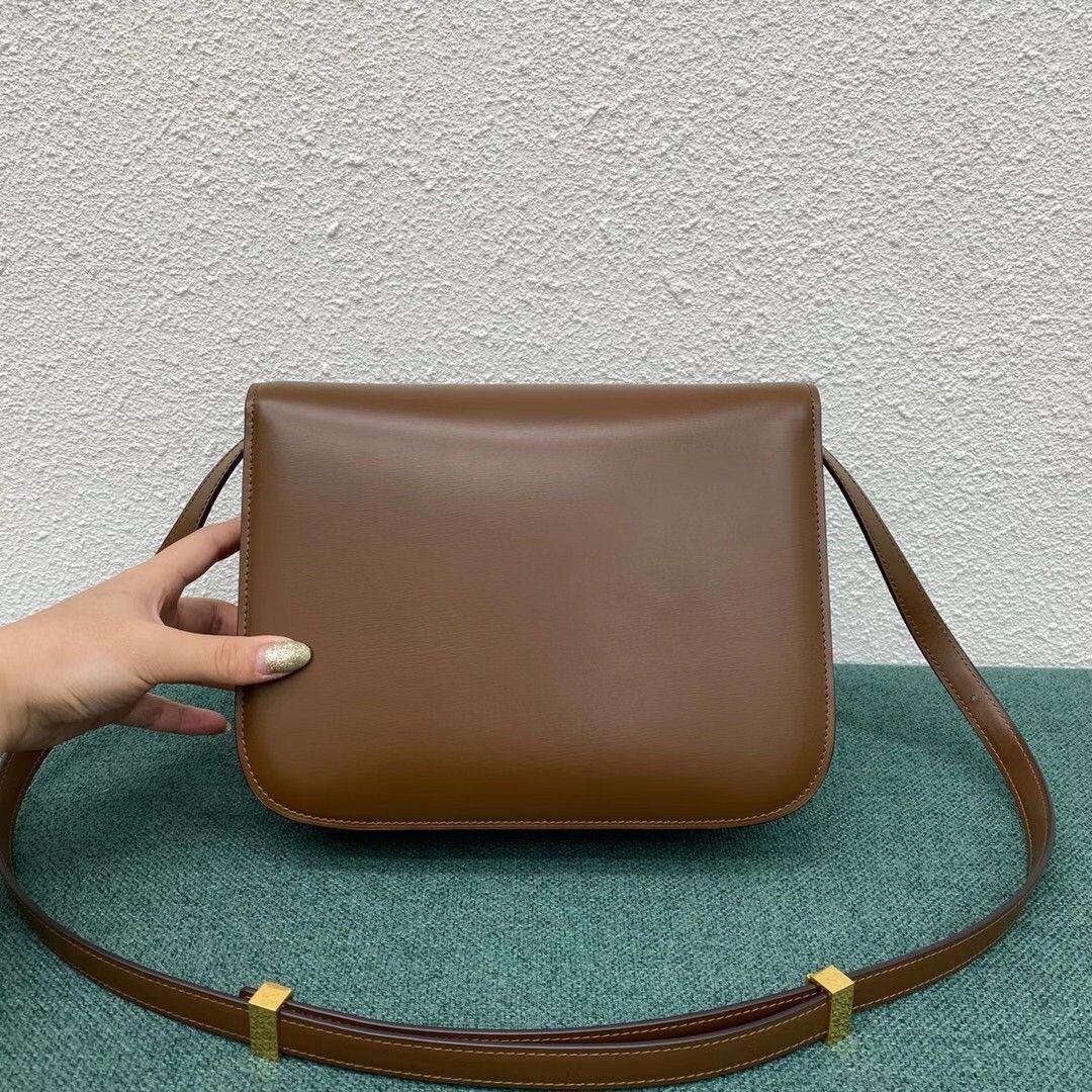 Celine Classic Box Medium Bag In Camel Box Calfskin