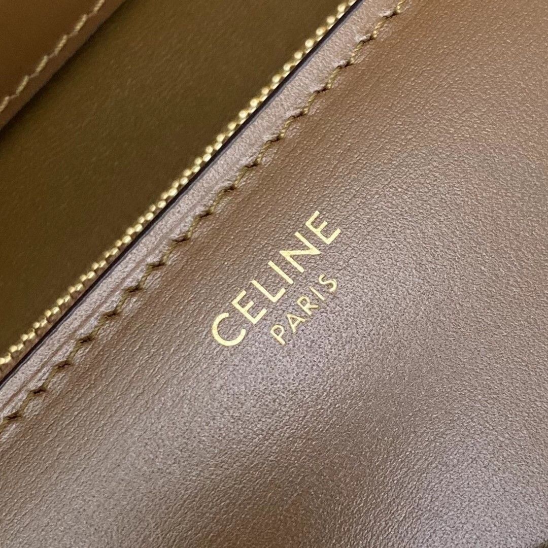 Celine Classic Box Medium Bag In Camel Box Calfskin