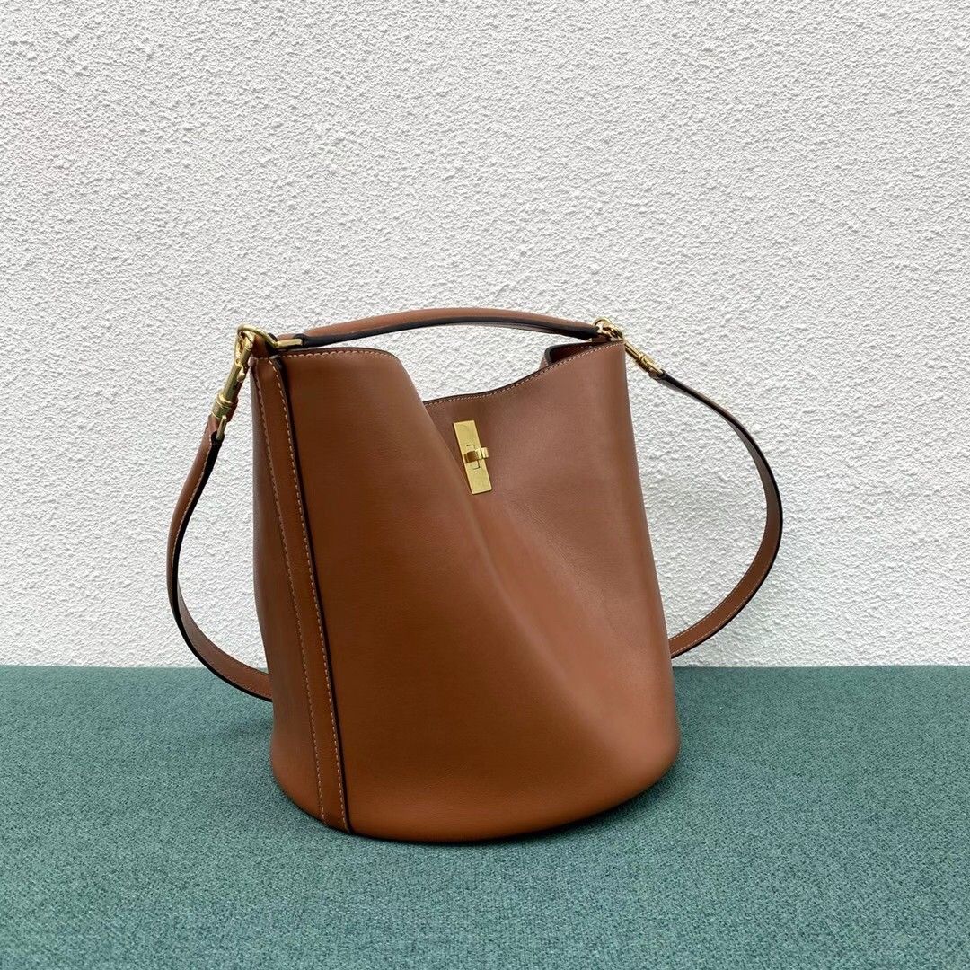 Celine Bucket 16 Bag In Brown Smooth Calfskin