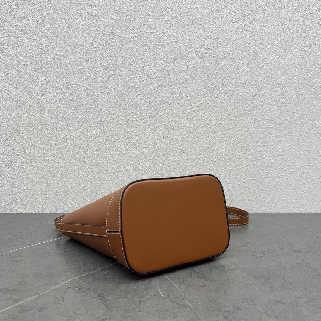 Celine Small Bucket Cuir Triomphe In Brown Calfskin