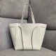 Celine Small Cabas Phantom Bag In White Grained Calfskin