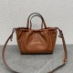 Celine Small Cabas Drawstring Cuir Triomphe Bag in Brown Calfskin