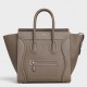 Celine Mini Luggage Tote Bag In Souris Drummed Calfskin