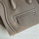 Celine Mini Luggage Tote Bag In Souris Drummed Calfskin