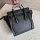 Celine Nano Luggage Tote Bag In Black Smooth Calfskin