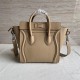 Celine Nano Luggage Tote Bag In Dune Drummed Calfskin