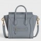 Celine Nano Luggage Tote Bag In Kohl Drummed Calfskin