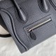 Celine Nano Luggage Tote Bag In Black Drummed Calfskin