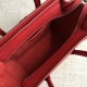 Celine Nano Luggage Tote Bag In Red Drummed Calfskin