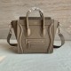 Celine Nano Luggage Tote Bag In Souris Drummed Calfskin