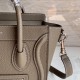 Celine Nano Luggage Tote Bag In Souris Drummed Calfskin