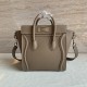 Celine Nano Luggage Tote Bag In Souris Drummed Calfskin