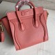 Celine Nano Luggage Tote Bag In Orange Drummed Calfskin