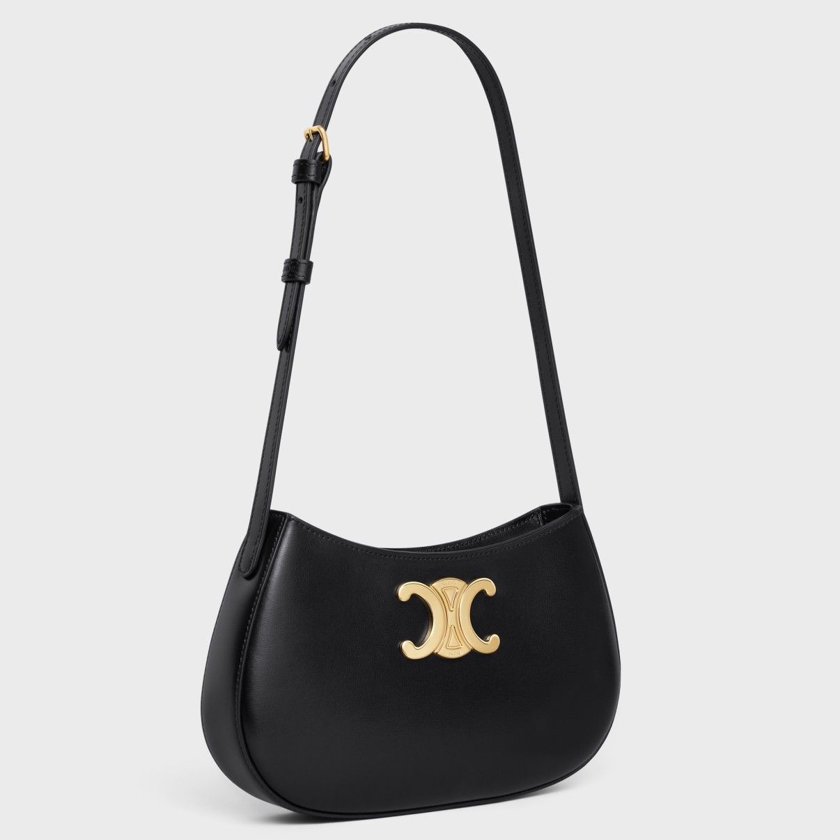 Celine Tilly Medium Bag in Black Calfskin