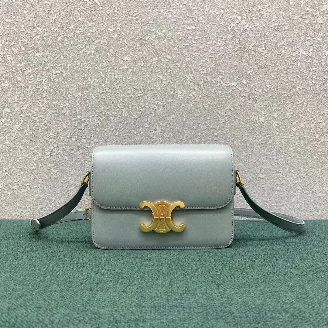 Celine Triomphe Teen Bag In Mineral Leather