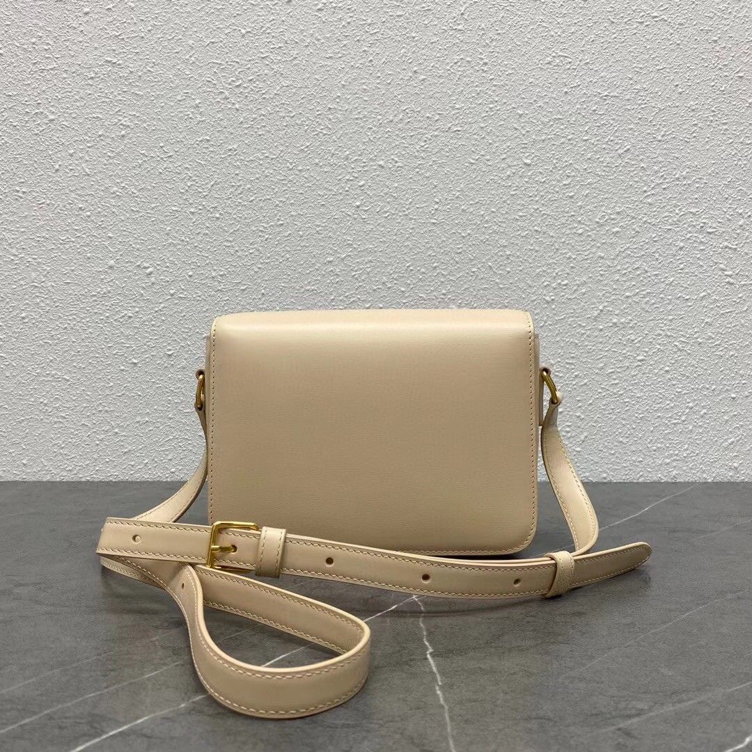 Celine Triomphe Teen Bag In Nude Leather