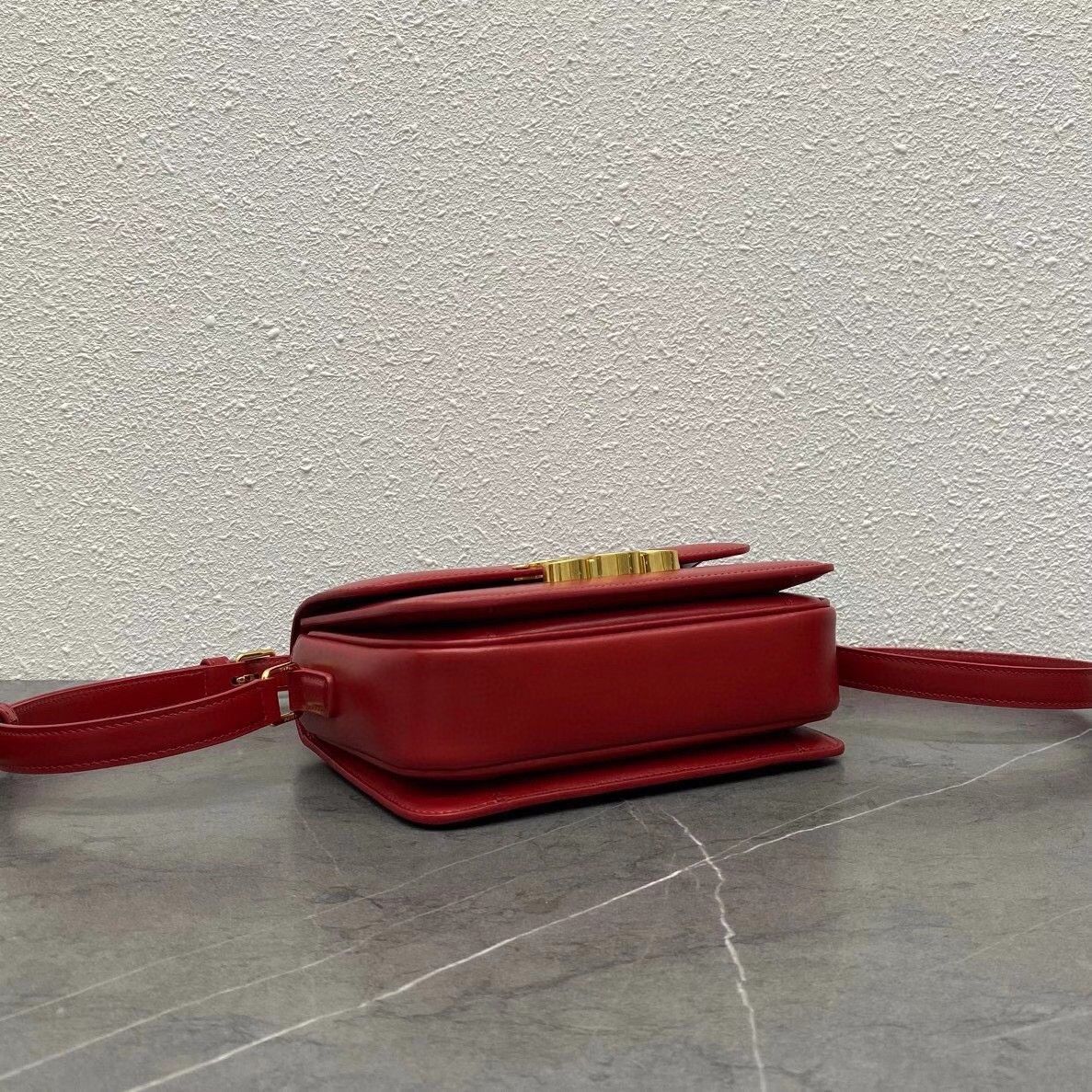 Celine Triomphe Teen Bag In Red Leather