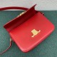 Celine Triomphe Medium Bag In Red Smooth Calfskin