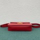 Celine Triomphe Large Bag In Red Calfskin