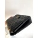 CHANEL 2.55 Handbag Black Aged Calfskin Gold Tone Metal