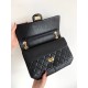 CHANEL 2.55 Handbag Black Aged Calfskin Gold Tone Metal