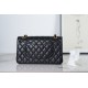 CHANEL Maxi Classic Handbag Black Grained Calfskin Gold Tone Metal