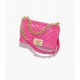 CHANEL Small BOY CHANEL Handbag Fuchsia Grained Shiny Calfskin Gold Tone Metal