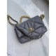 CHANEL 19 Handbag Dark Gray Shiny Lambskin Gold Tone Silver Tone Ruthenium Finish Metal