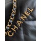 CHANEL 22 Small Handbag Black Calfskin Patent Calfskin Patchwork Gold Tone Metal