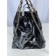 CHANEL Large Back Pack CHANEL 22 Black Shiny Calfskin Gold Tone Metal