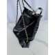 CHANEL Large Back Pack CHANEL 22 Black Shiny Calfskin Gold Tone Metal