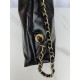 CHANEL Large Back Pack CHANEL 22 Black Shiny Calfskin Gold Tone Metal