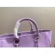 CHANEL Shopping Bag Light Purple Pink Coral Shaded Calfskin Silver Tone Metal