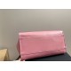 CHANEL Shopping Bag Light Purple Pink Coral Shaded Calfskin Silver Tone Metal