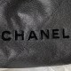 CHANEL 22 Mini Handbag Black Shiny Grained Calfskin Gold Tone Lacquered Metal