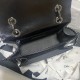 CHANEL Mini Flap Bag Black Shiny Crumpled Calfskin Black Metal