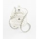 CHANEL Backpack White Nylon Silver Tone Metal