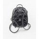 CHANEL Backpack Black Nylon Silver Tone Metal