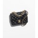 CHANEL Mini Flap Bag Black Shiny Lambskin Imitation Pearls Gold Tone Metal