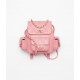 CHANEL Small Backpack Coral Pink Grained Shiny Calfskin Gold Tone Metal