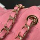 CHANEL Small Backpack Coral Pink Grained Shiny Calfskin Gold Tone Metal