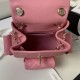 CHANEL Small Backpack Coral Pink Grained Shiny Calfskin Gold Tone Metal