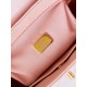 CHANEL Mini Shopping Bag Coral Pink Shiny Aged Calfskin Gold Tone Metal