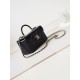 CHANEL Mini Box Bag Black Shiny Calfskin Gold Tone Metal