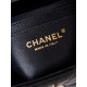 CHANEL Mini Box Bag Black Shiny Calfskin Gold Tone Metal